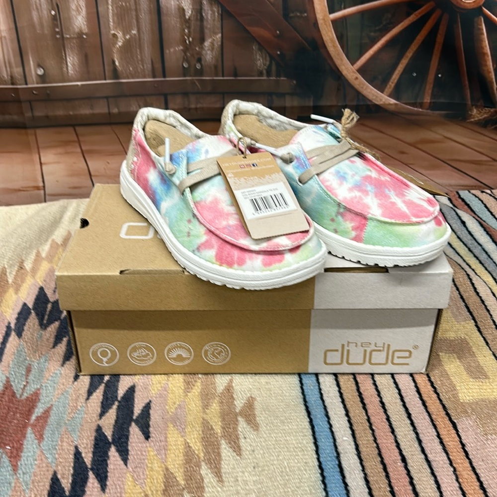 Hey Dude Women's Wendy Boho Mandala Tie Dye Shoes Size 5